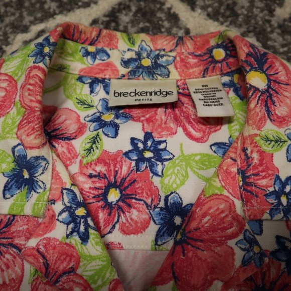 Vintage breckenridge Floral Button Up Jacket - Picture 7 of 9